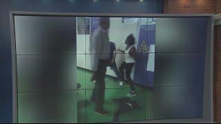 Fight breaks out between student teacher at Trezevant High School [upl. by Ybbed]