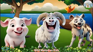 Cute Little Animals Goat Hyena Pig Sheep Tiger  Animal Video [upl. by Helsie80]