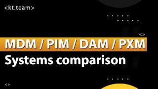 MDM  PIM  DAM  PXM systems comparison  ktteam [upl. by Jerol644]