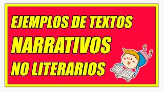 EJEMPLOS DE TEXTOS NARRATIVOS NO LITERARIOS ¿QUÉ SON Y CUÁL SON SUS CARACTERÍSTICAS  Elprofegato [upl. by Racklin392]