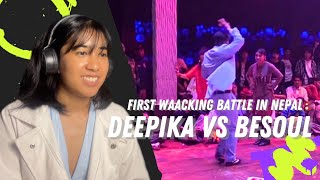 First Waacking Battle In Nepal  Deepika Vs Besoul 🔥  Waacking Nepal 263mission [upl. by Anidan]