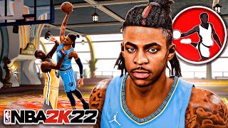 NEW JA MORANT BUILD is UNSTOPPABLE in NBA 2K22  BEST SLASHING PLAYMAKER BUILD [upl. by Hewe573]