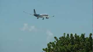 Airbus A330 Corsair International landing at St Denis de la Reunion FMEERUN [upl. by Brockie]