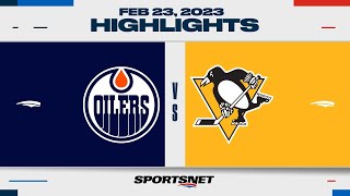 NHL Highlights  Oilers vs Penguins  February 23 2023 [upl. by Anaujit228]