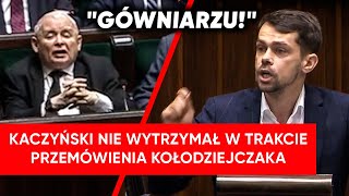 Kaczyński nie wytrzymał szarży Kołodziejczaka quotGówniarzuquot [upl. by Reckford598]