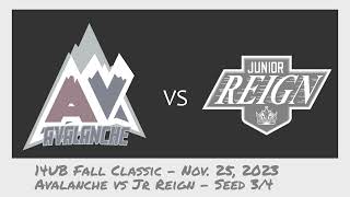 14U B Avalanche vs Jr Reign  Riverside Fall Classic Tournament Seed 34 [upl. by Erdeid145]