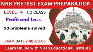 NRB LEVEL4 PRETEST EXAM PREPARATION CLASSIQ CLASS  PROFIT AND LOSS [upl. by Nils]