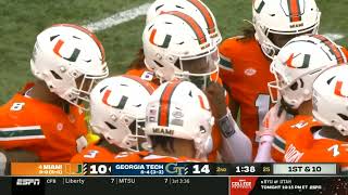 GEORGIA TECH vs MIAMI Highlights College INSANE Football Game Full [upl. by Aleuname]