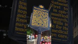 Wills Eye Hospital Historical Marker on 9th amp Walnut Philly  Shorts [upl. by Imis184]