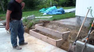 Forming a set of cement steps part two [upl. by Parthen]