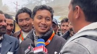 Jamyang Tsering Namgyal Interaction with Media in Kargil [upl. by Odnamra566]