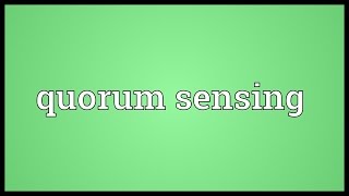 Quorum sensing Meaning [upl. by Yv619]