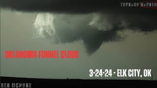 Funnel Halfway Down Full Chase Documentary  Elk City to Geary OK 4K [upl. by Gloriane619]