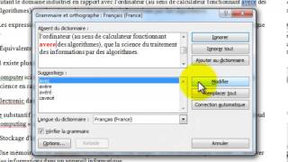 Partie 4 Correction dorthographe et de grammaire Microsoft Office Word [upl. by Jemmy]