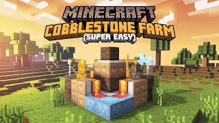 Minecraft AFK Cobblestone Farm Super Easy [upl. by Eleynad633]