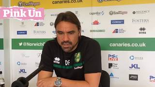 Daniel Farke  Norwich City injury wrap ahead of QPRs visit [upl. by Nahshunn]