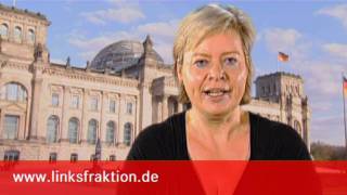 DIE LINKE Gesine Lötzsch Für Frieden für Gerechtigkeit für Luc Jochimsen [upl. by Linskey]