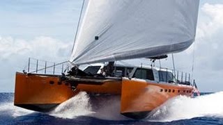 Sailing CATAMARAN in the ROUGH SEA [upl. by Andrea]