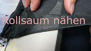 ROLLSAUM NÄHEN  mit der Nähmaschine [upl. by Ynnaj]