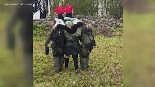 Maine Forest Rangers rescue injured hiker [upl. by Ahseiyt]