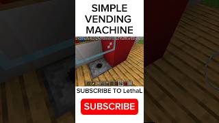 SIMPLE VENDING MACHINE MINECRAFT minecraftshorts minecraft minecraftpe [upl. by Alleunamme]