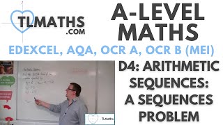 ALevel Maths D405 Arithmetic Sequences A Sequences Problem [upl. by Dempster]