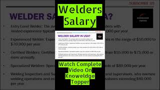 Welder Salary  How much does an Average Welder Make  Welder Salary in USA [upl. by Harragan]