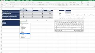 Basic Scoring Method Using Excel [upl. by Jamesy]