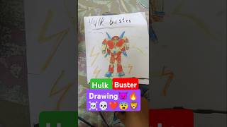 Hulk Buster Drawing 🦁☠️❤️😈🔥🔥 art shorts trending viral drawing hulkbuster [upl. by Mindy365]