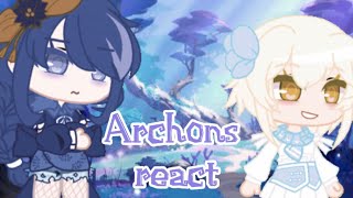 ✨ Archons react to Traveler ✨ Lumine traveler 🌸 [upl. by Almap]