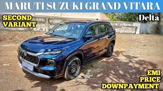 MARUTI SUZUKI GRAND VITARA DELTA SECOND VARIANT DETAILED MALAYALAM REVIEW PRICE EMI DOWNPAYMENT [upl. by Shaia]