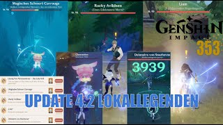 Genshin Impact 353 Update 42 alle Lokallegenden und Errungenschaften [upl. by Jeroma]