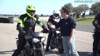 Prueba de los neumáticos de moto Michelin Road 5 [upl. by Ingemar]