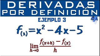 Derivada de una función usando la definición  Ejemplo 3 [upl. by Bhayani]