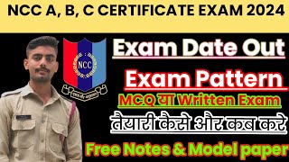 NCC Exam Pattern 2024 ll NCC Syllabus ll NCC Exam date out 😲 ll NCC A B C CERTIFICATE Exam 2024 [upl. by Serra]