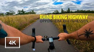 Speedy Gravel Bike ride on a biking highway in Germany  Rose Backroad AL  4K [upl. by Richman]