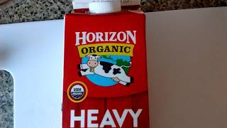 Organic heavy whipping cream Horizon [upl. by Tsnre]