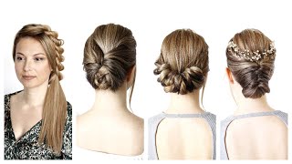 5 Easy Updos for Medium to Long Hair perfect for Prom Wedding [upl. by Gnart]