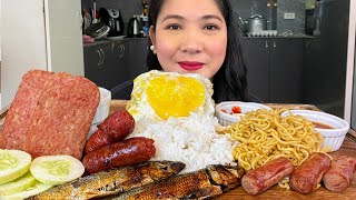 LONGGANISA SAUSAGE SPAM TINAPA AT PANSIT CANTON [upl. by Josler946]