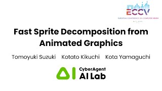 ECCV2024 Fast Sprite Decomposition from Animated Graphics [upl. by Nynnahs]