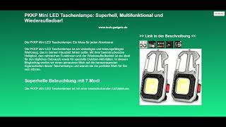 PKKP Mini LED Taschenlampe Superhell Multifunktional und Wiederaufladbar [upl. by Remmus]