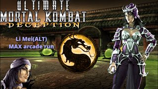 Ultimate Mortal Kombat Deception Li MeiALTMAX arcade run [upl. by Esinrahc459]