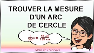 La mesure dun arc de cercle cours 16 ✔ EXERCICES  ÉVALUATIONS sur Marie de Charlevoix 😀 [upl. by Oniluap]