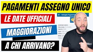 PAGAMENTI ASSEGNO UNICO OTTOBRE 2024 ecco le date e le maggiorazioni [upl. by Ennayehc]