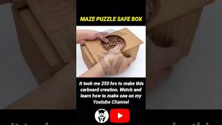 Carboard Safe Box With a Maze Puzzle Lock [upl. by Apps923]