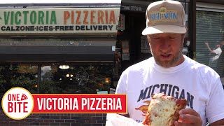 Barstool Pizza Review  Victoria Pizzeria Brooklyn NY Bonus Quesadilla Review presented by Mugsy [upl. by Nuahs]