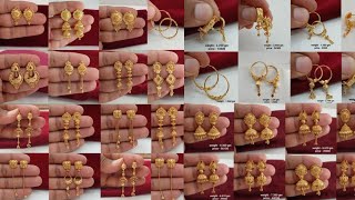 latest gold earrings designs long earrings stud earrings designs 2024 with price  new earrings [upl. by Glenine378]