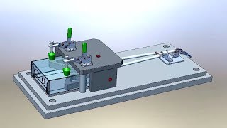 Manual Drill Jig Concept Animation in Solidworks [upl. by Avivah]