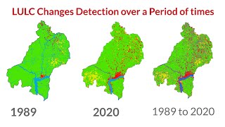 Land useLand cover Change detection Analysis for an Area over a certain timeline like 1989 to 2020 [upl. by Akinwahs321]