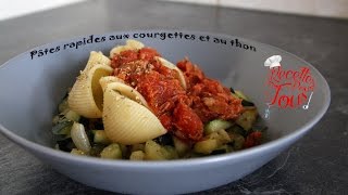 Recettes Pâtes lumaconi rapides aux courgettes et au thon  Tasty [upl. by Benedic927]